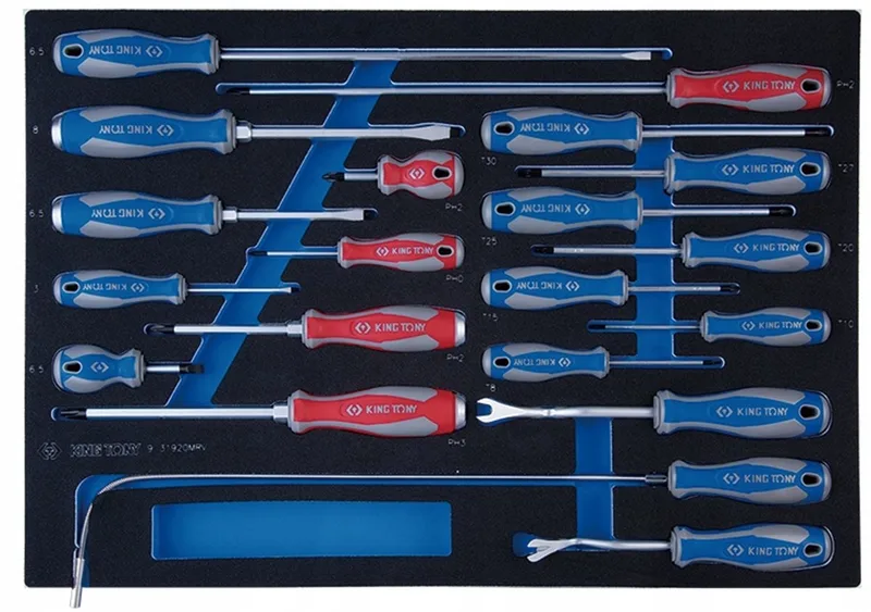 King Tony 20-delige schroevendraaierset: Phillips, Plat, Torx met Magneet by King Tony – product image