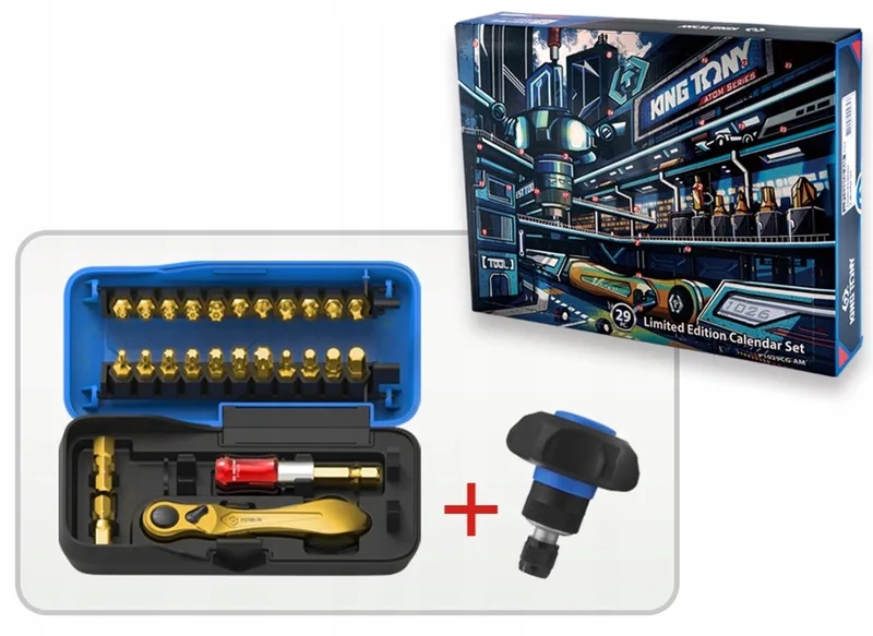 King Tony 29-delige Bitset 1/4" met Ratel en Magnetische Verlengstuk de King Tony – image du produit