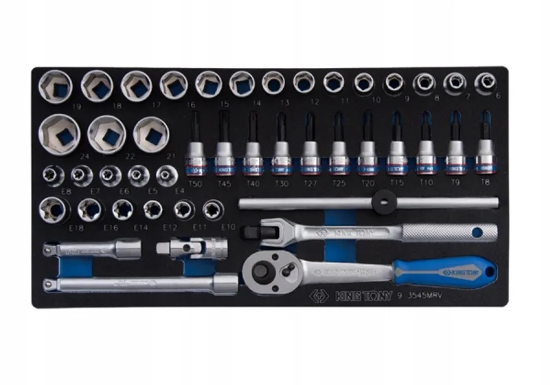 King Tony 3/8" Dopsleutelset 45 Delig, Torx & Bitdoppen de King Tony – image du produit