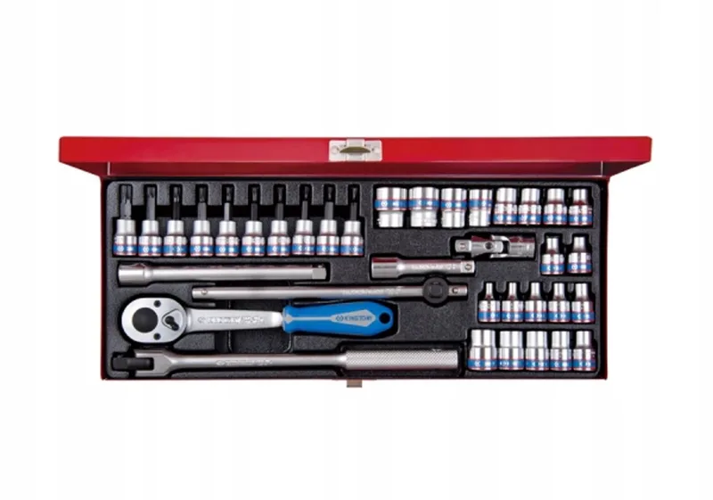 King Tony 3/8" Gereedschapset 34 Delig met Ratel de King Tony, Bleu – image du produit