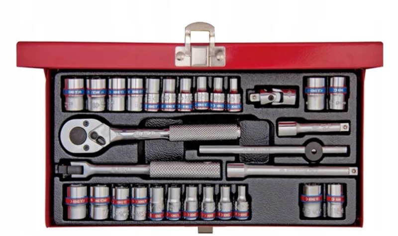 King Tony 30-delige 1/4" doppenset met ratel en toebehoren by King Tony – product image