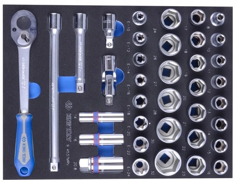King Tony 37-delige 1/2" SHELL-SET met ratel en EVA-inzet de King Tony – image du produit