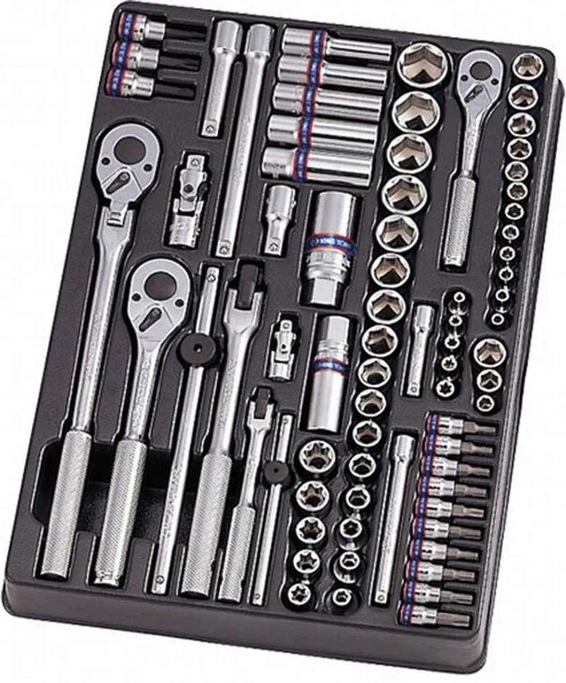 King Tony 75-delige doppenset 1/4" & 3/8" - kort/lang/Torx/E-Torx by King Tony – product image