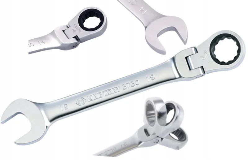 Koning Tony 8mm Ringratel Sleutel met Zwenkbaar Hoofd by King Tony – product image