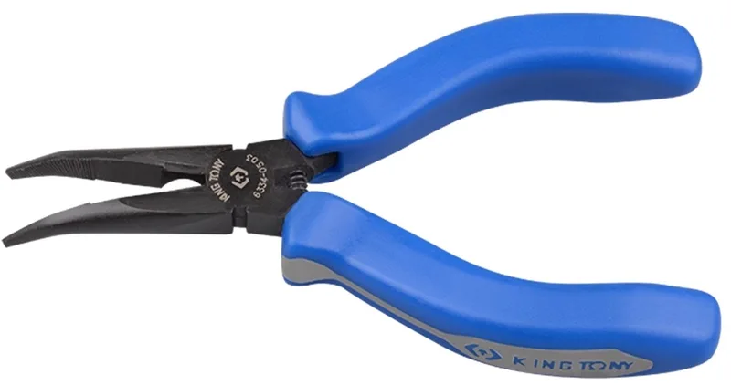 Mini Universele Tang, 130mm, gebogen Neus, Draadknipper by King Tony, Blue – product image