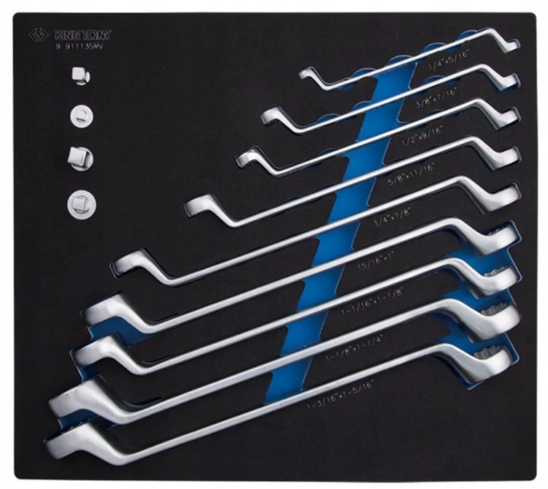Ringsteeksleutel Set Inch 1/4"-1-5/16" met EVA Inlay by King Tony – product image