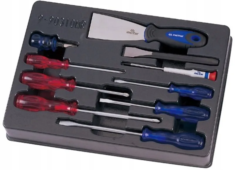Schroevendraaierset 10-delig met plamuurmes en beitels de King Tony – image du produit