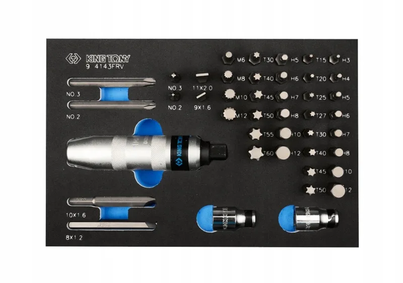 slagmoersleutelset met 43 bits - EVA-inleg by King Tony – product image