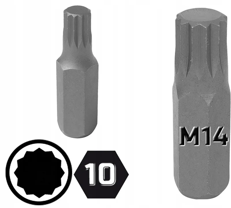 Spline Bit M14 x 36mm - 10mm Aansluiting by King Tony – product image