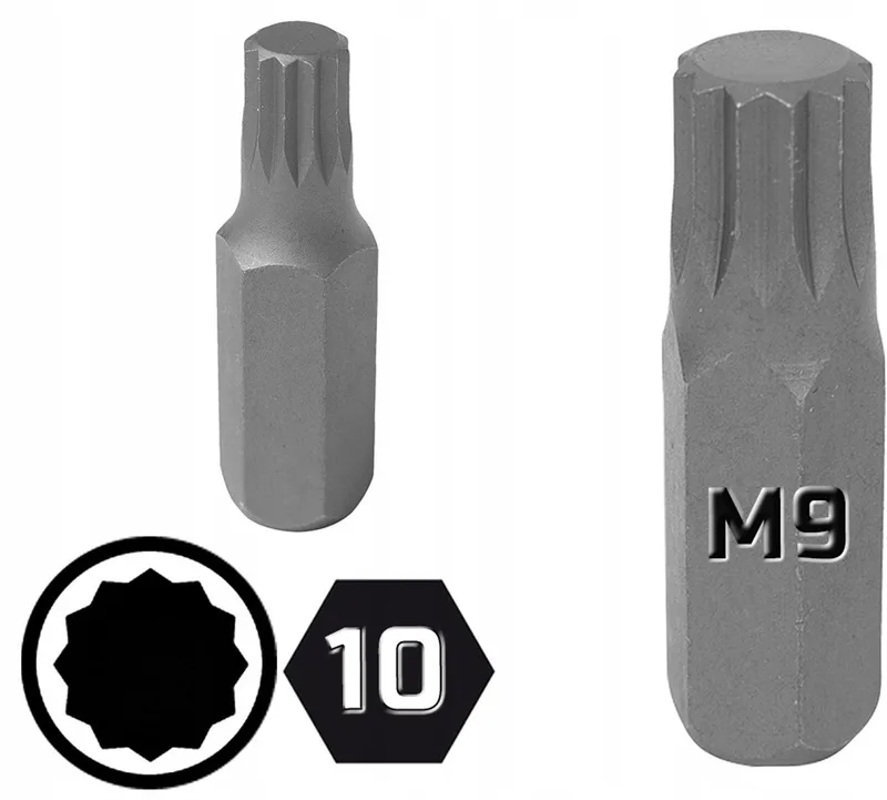 Spline Bit M9 x 36mm - 10mm 6-kant opname von King Tony – Produktbild