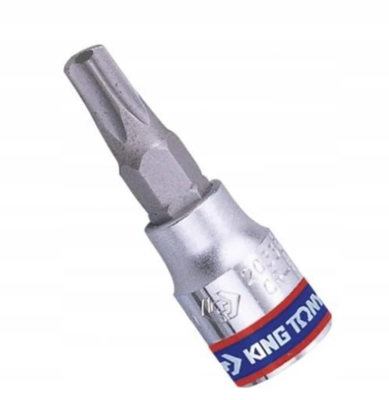 Torx Bit Dop 1/4" T20 met Gat 37mm von King Tony – Produktbild