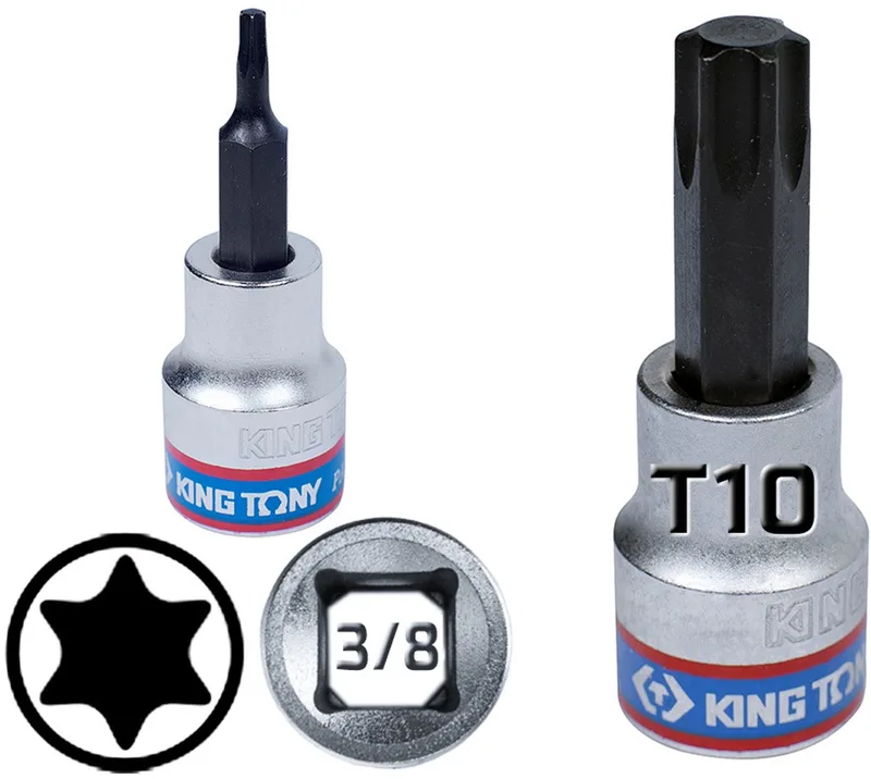 Torx Bit Dopsluiting 3/8" TX T10 x 50 mm by King Tony – product image