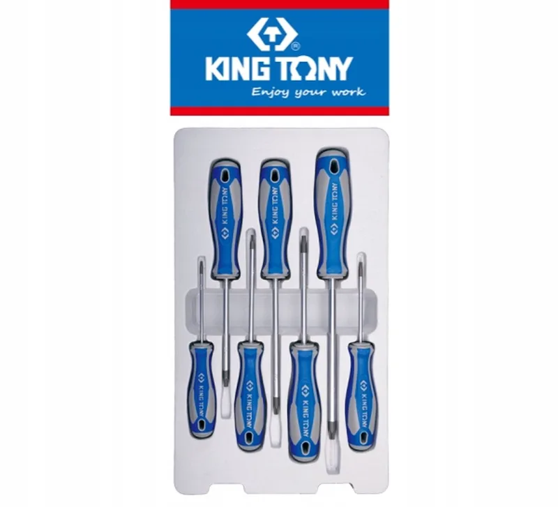 Torx Schroevendraaierset met Gat - 7 Delig von King Tony, Blau – Produktbild