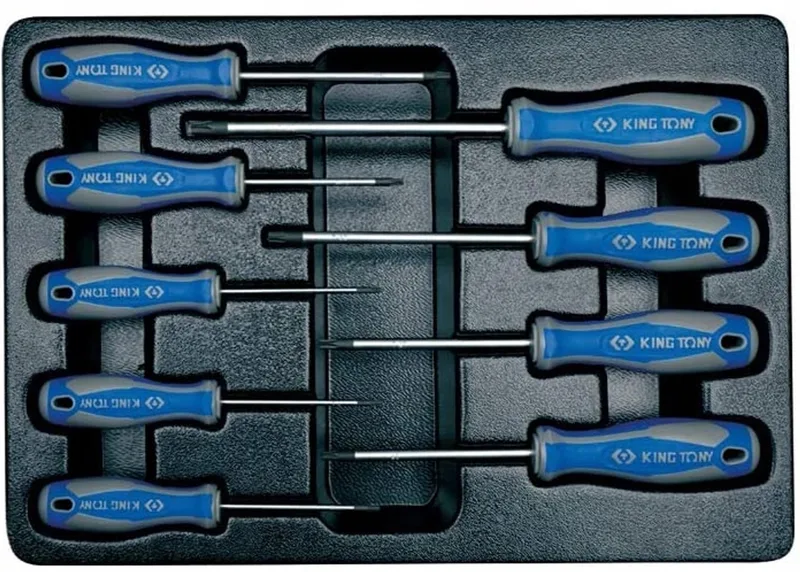 Torx Schroevendraaierset met gat 9-delig (T8-T40) by King Tony – product image