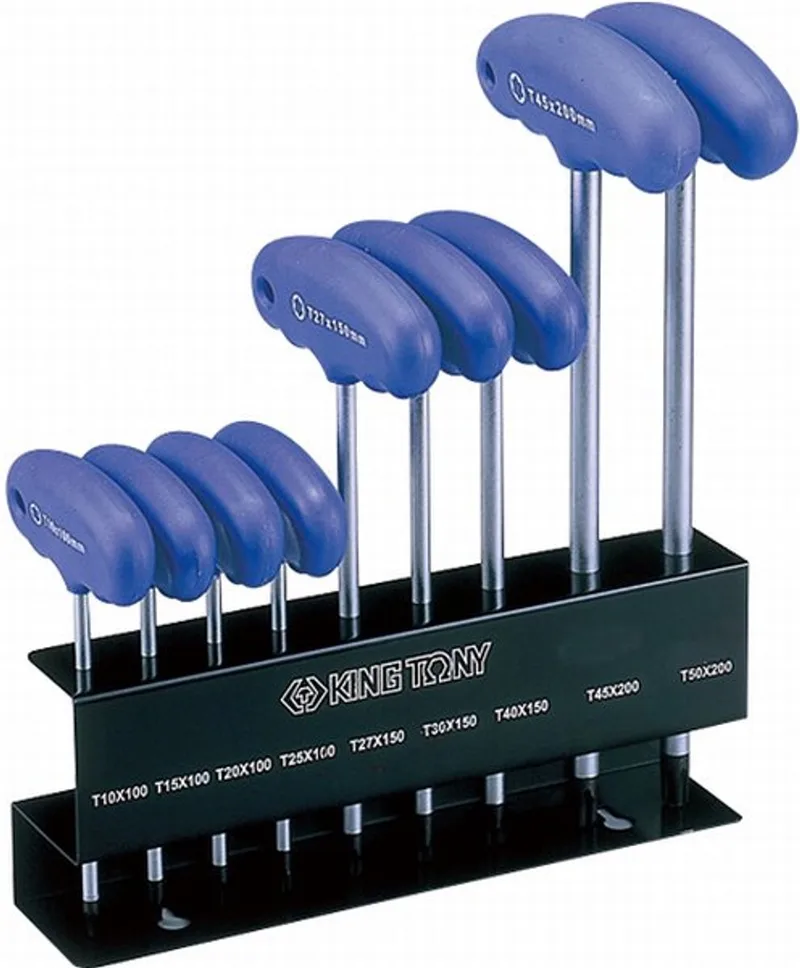Torx Schroevendraaierset met T-handvat (T10-T50) de King Tony, Bleu – image du produit
