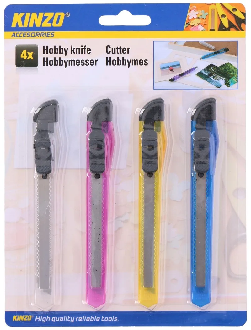 Hobbymes 9,5mm 4 stuks op kaart van Kinzo, Verschillende – productafbeelding
