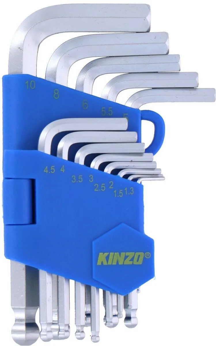 Inbussleutel set - 13-delig -gereedschap van Kinzo, Meerkleurig – productafbeelding