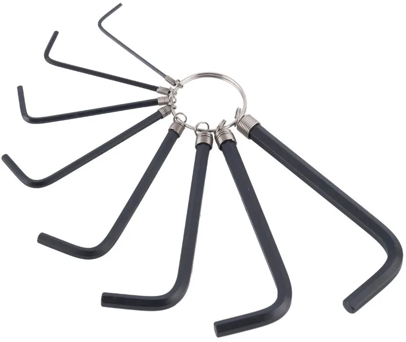 Inbussleutelset 8 delig ring van Kinzo, Zwart – productafbeelding
