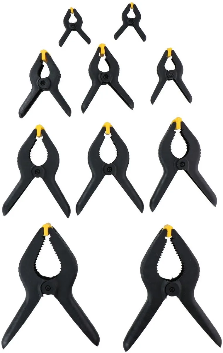 lijmklemmen - set 10 stuks - 5 maten van Kinzo – productafbeelding