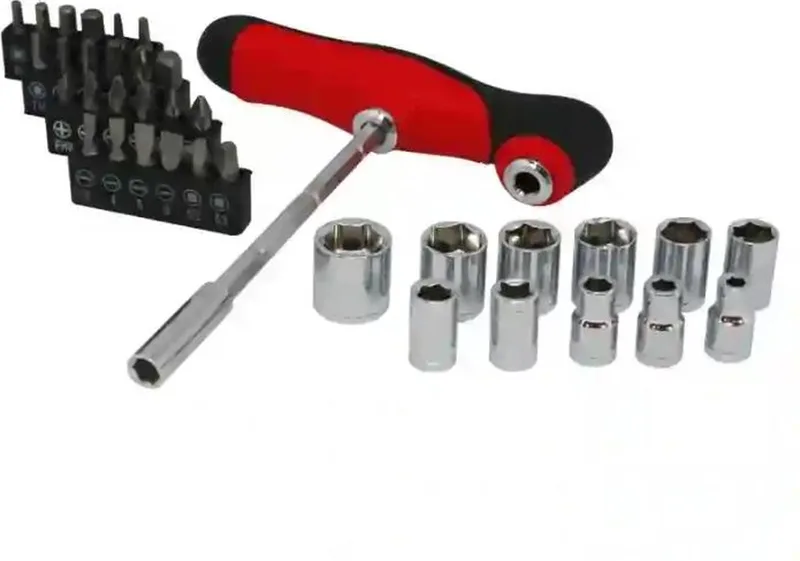 Schroevendraaierset - 37 Stuks van Kinzo, Rood, Zwart – productafbeelding