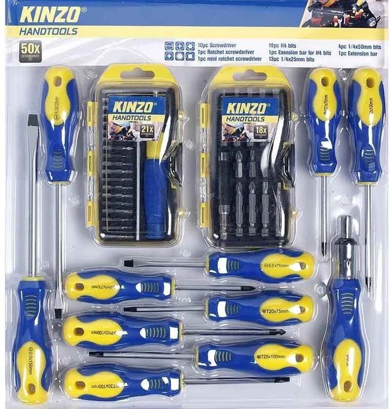 Schroevendraaierset - 50 - delig KINZO van Kinzo, Zwart – productafbeelding