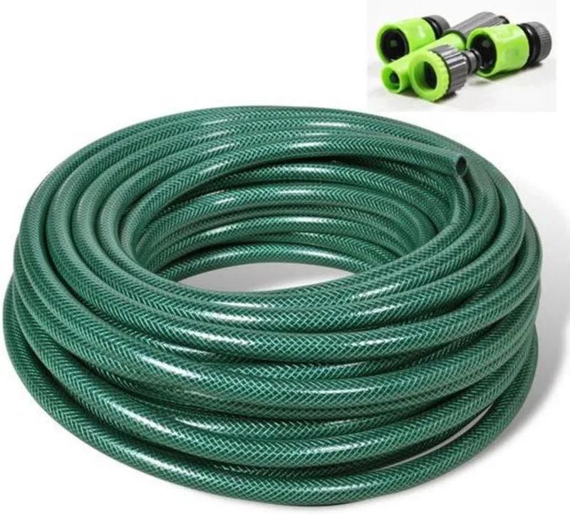 Tuinslang - 20 m - met spuit en koppelingen - Groen - Tuinslangset by Kinzo – product image