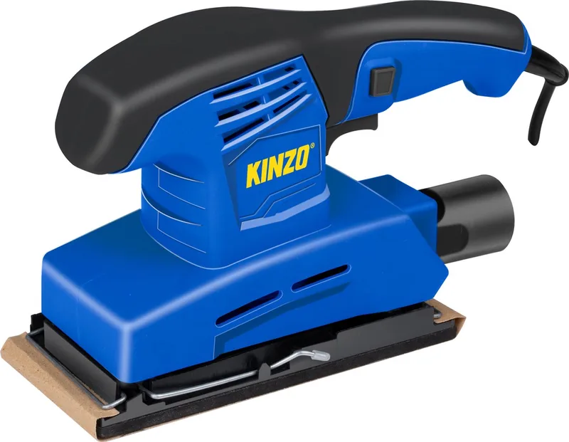 Vlakschuurmachine 150W - Schuurmachine voor Hout met Stofafzuiging - Vlakschuurder met Schuurzool 187 x 90 mm - Blauw de Kinzo – image du produit