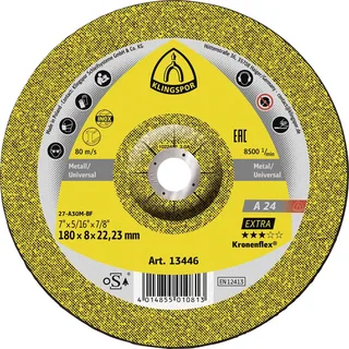 A 24 EX 13446 Schruppscheibe gekröpft 180 mm 10 St. Metall de Klingspor – image du produit 1 sur 2