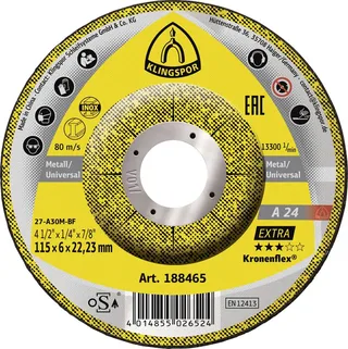 A 24 EX 188465 Schruppscheibe gekröpft 115 mm 10 St. Metall von Klingspor – Produktbild 1 von 2