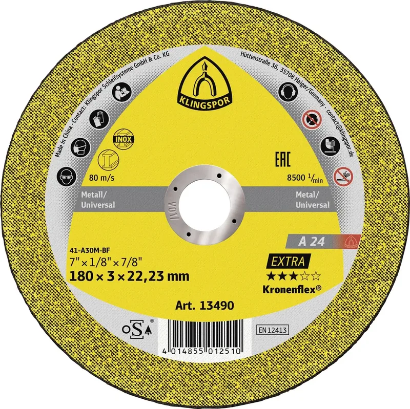 A 24 Extra 13490 Trennscheibe gerade 180 mm 25 St. Metall fra Klingspor – produktbillede