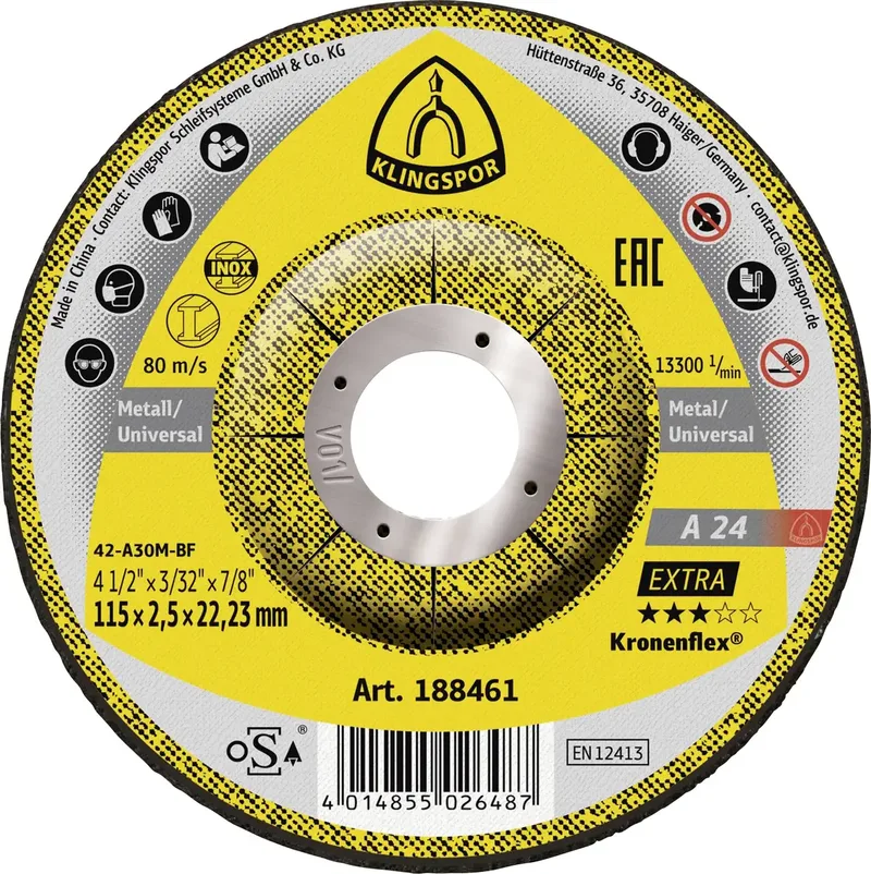 A 24 Extra 188461 Trennscheibe gekröpft 115 mm 25 St. Metall von Klingspor – Produktbild