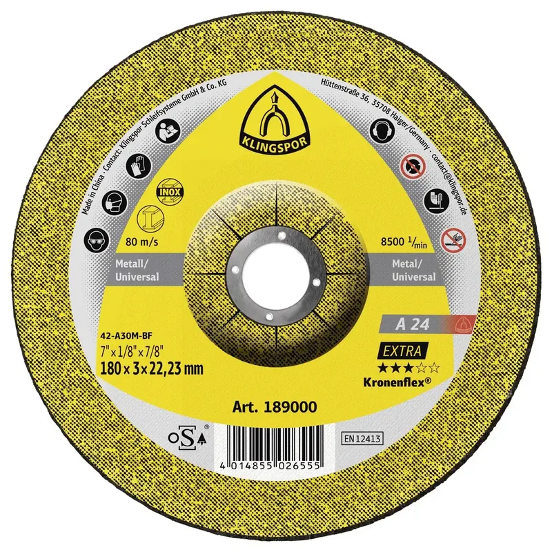 A 24 Extra 189000 Trennscheibe gekröpft 180 mm 25 St. Metall fra Klingspor – produktbillede