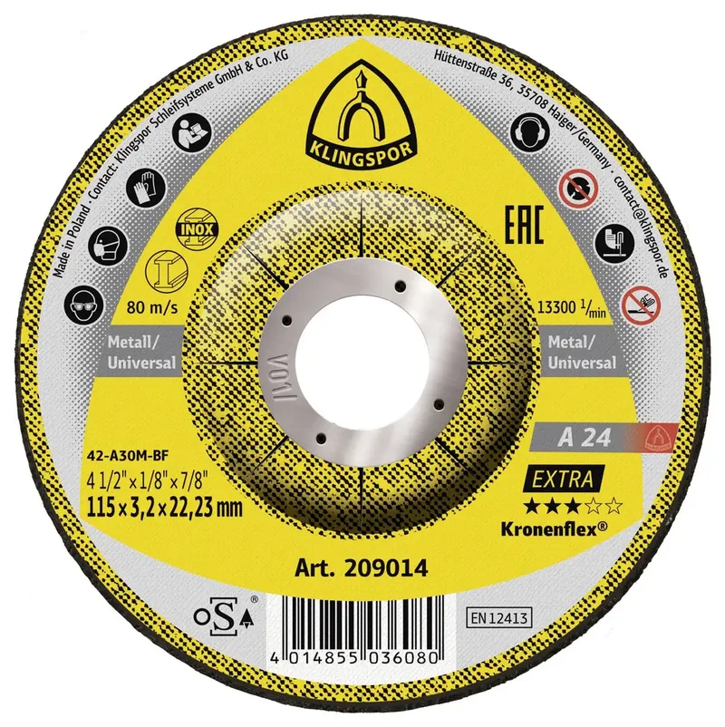 A 24 Extra 209014 Trennscheibe gekröpft 115 mm 25 St. Metall de Klingspor – image du produit