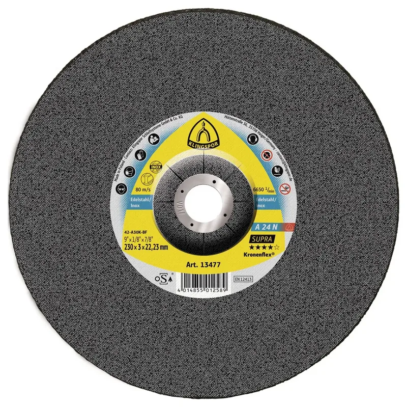 A 24 N Supra 13477 Trennscheibe gekröpft 230 mm 25 St. Edelstahl von Klingspor – Produktbild