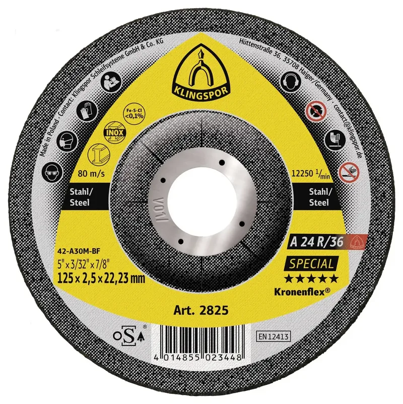 A 24 R/36 Special 2825 Trennscheibe gekröpft 125 mm 25 St. Edelstahl von Klingspor – Produktbild