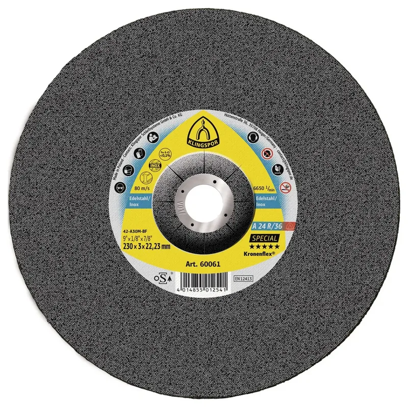 A 24 R/36 Special 60061 Trennscheibe gekröpft 230 mm 25 St. Edelstahl de Klingspor – image du produit