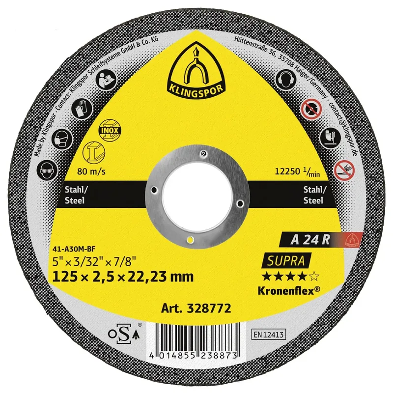 A 24 R Supra 13464 Disque à tronçonner 230 mm 25 pc(s) acier de Klingspor – image du produit