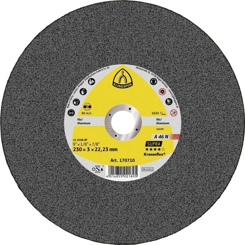 A 46 N 170709 Disque à tronçonner 180 mm 25 pc(s) aluminium, Métaux non ferreux de Klingspor – image du produit