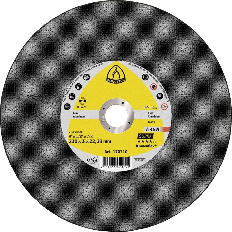 A 46 N 170710 Trennscheibe gerade 230 mm 25 St. Aluminium, NE-Metalle von Klingspor – Produktbild