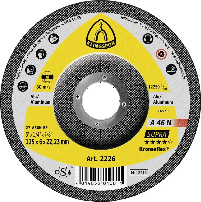 A 46 N 2226 Schruppscheibe gekröpft 125 mm 10 St. NE-Metalle von Klingspor – Produktbild