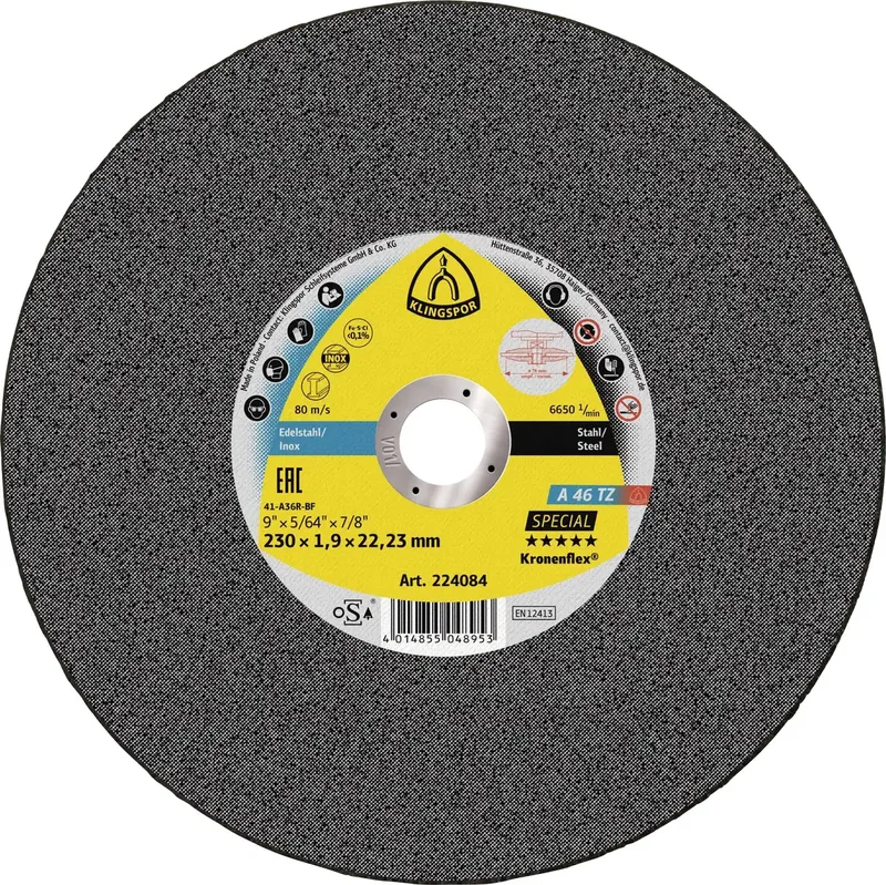 A 46 TZ Special 224084 Trennscheibe gerade 230 mm 25 St. Edelstahl, Stahl von Klingspor – Produktbild