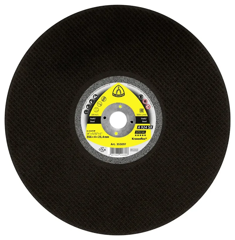 A 924 SX SPECIAL 353097 Trennscheibe gerade 356 mm 10 St. Stahl von Klingspor – Produktbild 1 von 2