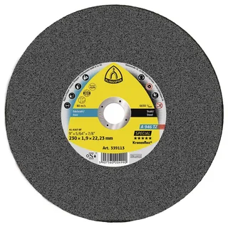 A 946 TZ Special 339113 Disque à tronçonner 230 mm 25 pc(s) acier, acier inoxydable de Klingspor – image du produit 1 sur 2