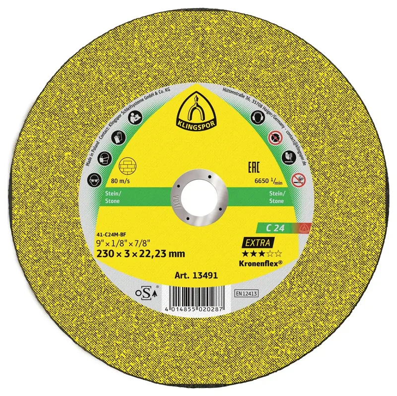 C 24 Extra 13491 Trennscheibe gerade 230 mm 25 St. Stein, Beton von Klingspor – Produktbild