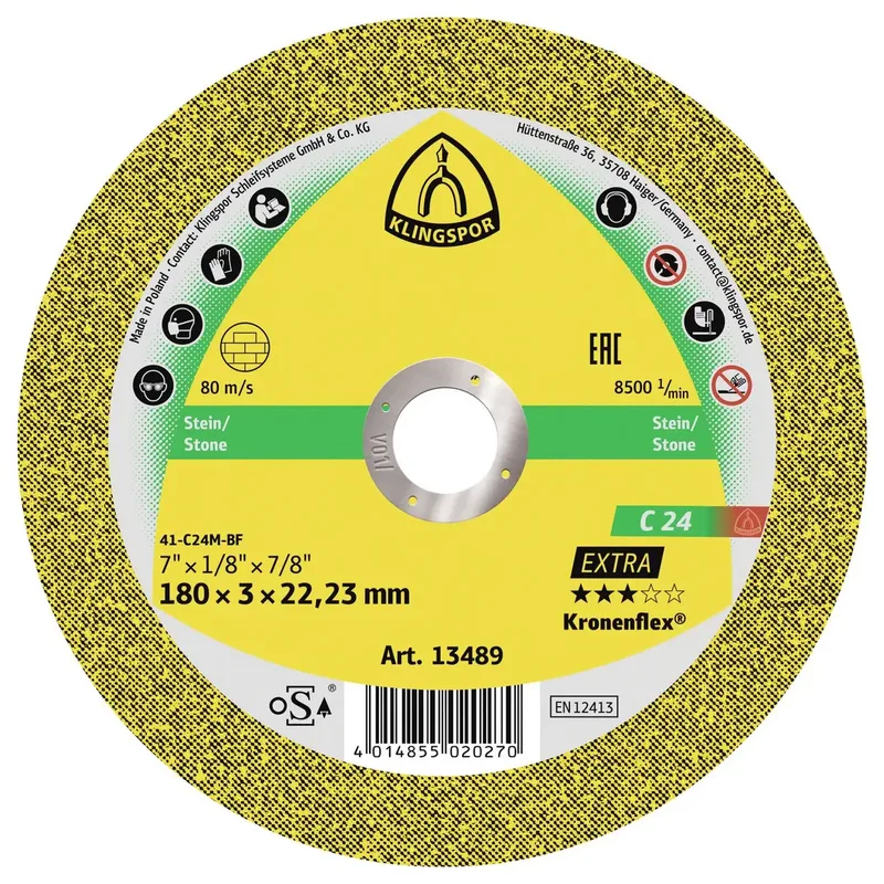 C 24 Extra 188464 Trennscheibe gekröpft 125 mm 25 St. Stein, Beton fra Klingspor – produktbillede
