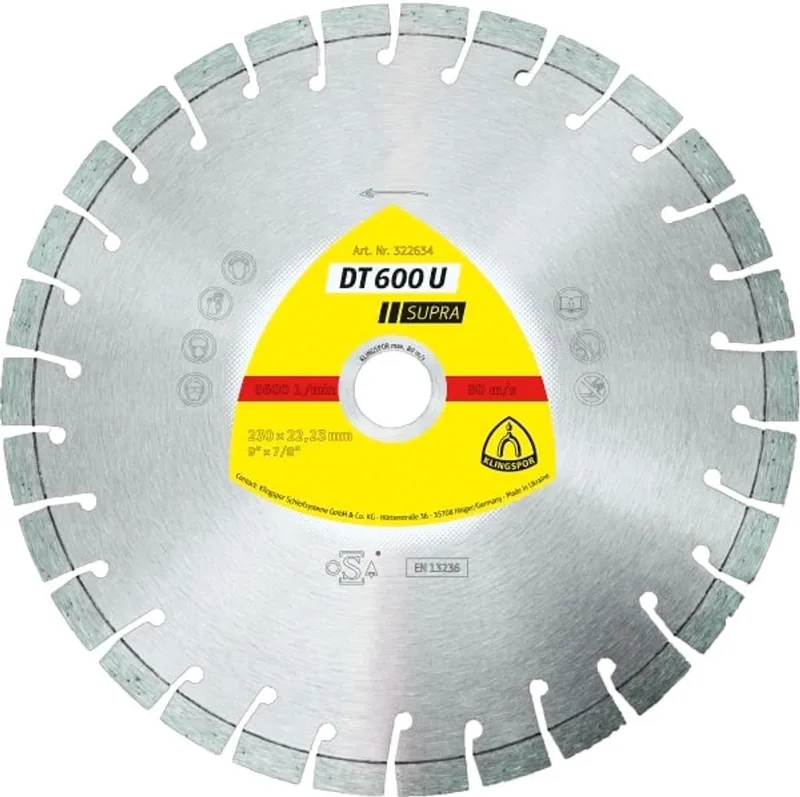 Diamantdoorslijpschijf DT 600 U Supra D.230mm Boring.22... von Klingspor – Produktbild