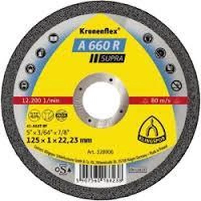 Doorslijpschijf A 660 R Supra Ø 125 x 1 mm recht - 328906 by Klingspor – product image