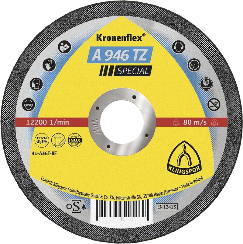 A 946 TZ Special 339110 Trennscheibe gerade 125 mm 25 St. Stahl, Edelstahl von Klingspor – Produktbild 1 von 2