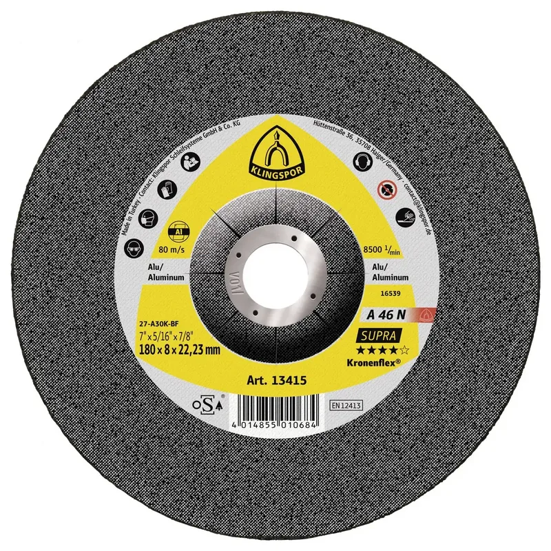 Klingspor 13415 A 46 N Supra Skrubbskiva 180 mm 22.23 mm 10 st från Klingspor – produktbild