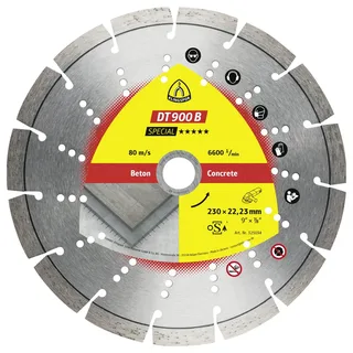 Klingspor 325027 DT 900 B Special Diamanttrennscheibe Durchmesser 180 mm Bohrungs-Ø 22.23 mm Altbeton, armiert, Beton, universal 1 St. by Klingspor – product image 1 of 2